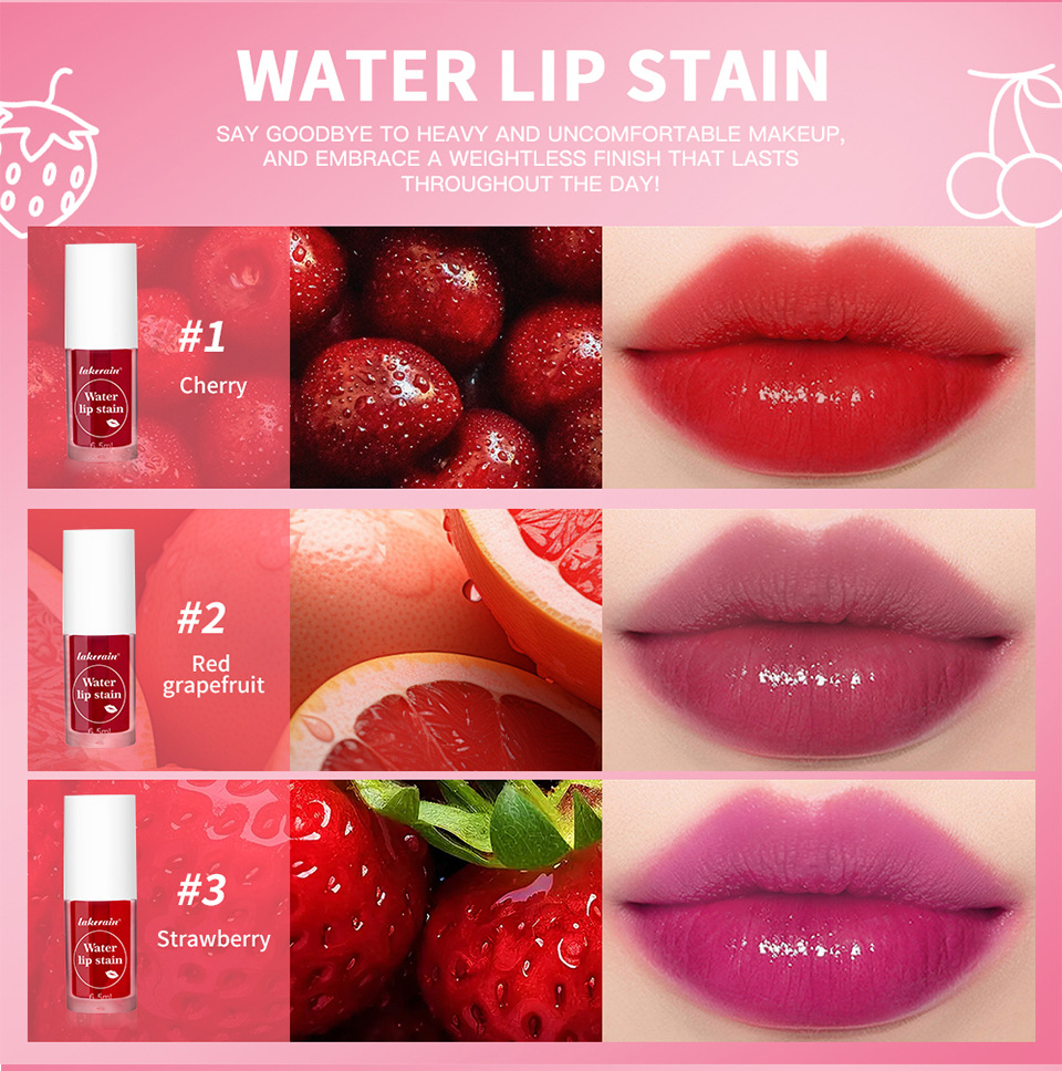 Lakerain Lip Dye, Lipstick and Moisturizer, dual-purpose blush, lip gloss and lipstick toner Application Scenario
