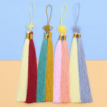 薄图双拼色双流苏吊穗垂顺中国结流苏汽车挂件书签流苏穗子批发
