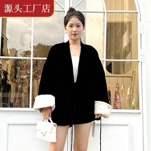 江南采桑子 复古棉衣秋冬保暖棉袄女 真丝丝绒外套棉服中式小袄