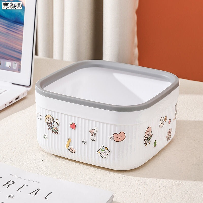 Desktop Trash Bin Mini Cute Table Coffee Table ins Style Storage Barrel Small Light Luxury Creative Household Trash Bin