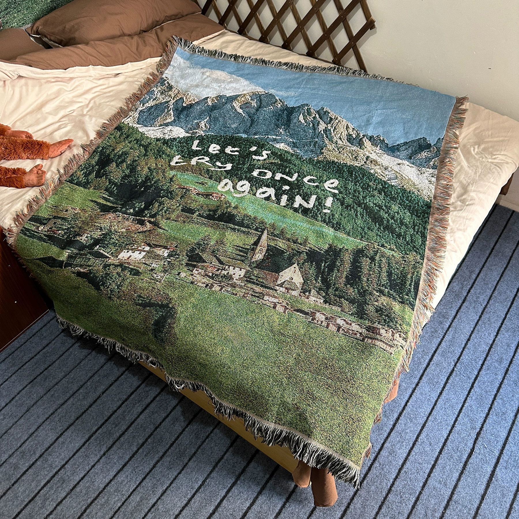 Декоративный гобелен-плед Alps, настенный, 80×100–130×160 см с кистями