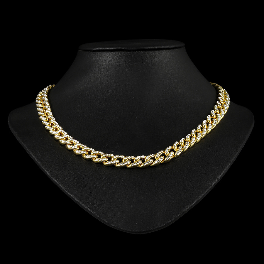 Colier personalizat oval hip hop, brățară, diamant de apă, bijuterii pentru bărbați, lanț cubanez_voghion.com