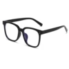 Black frame, white lenses