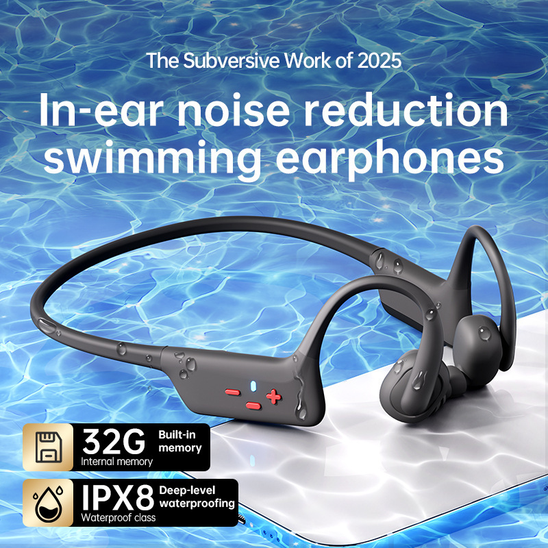 New Cross-border True Bone Conduction Wireless Bluetooth Headset Long Endurance Outdoor Running Cycling Swimming Sports Headset