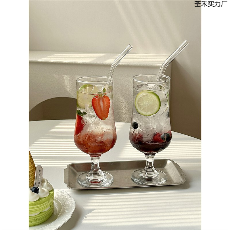 玻璃杯果汁杯饮品杯高颜值鸡尾酒杯冷饮苏打气泡水杯|undefined