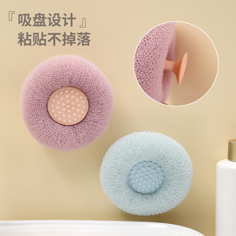 Internet-famous suction cup bath ball: Massage SPA exfoliating scrub, creates rich foam without falling apart—your ultimate shower and body-cleansing tool!