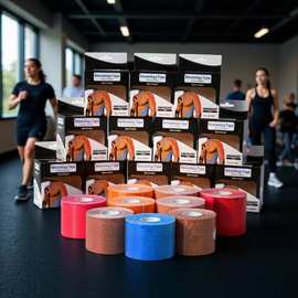 厂家直供 kinesiologytape 肌肉贴 弹力运动胶带 盒装 肌内效贴布