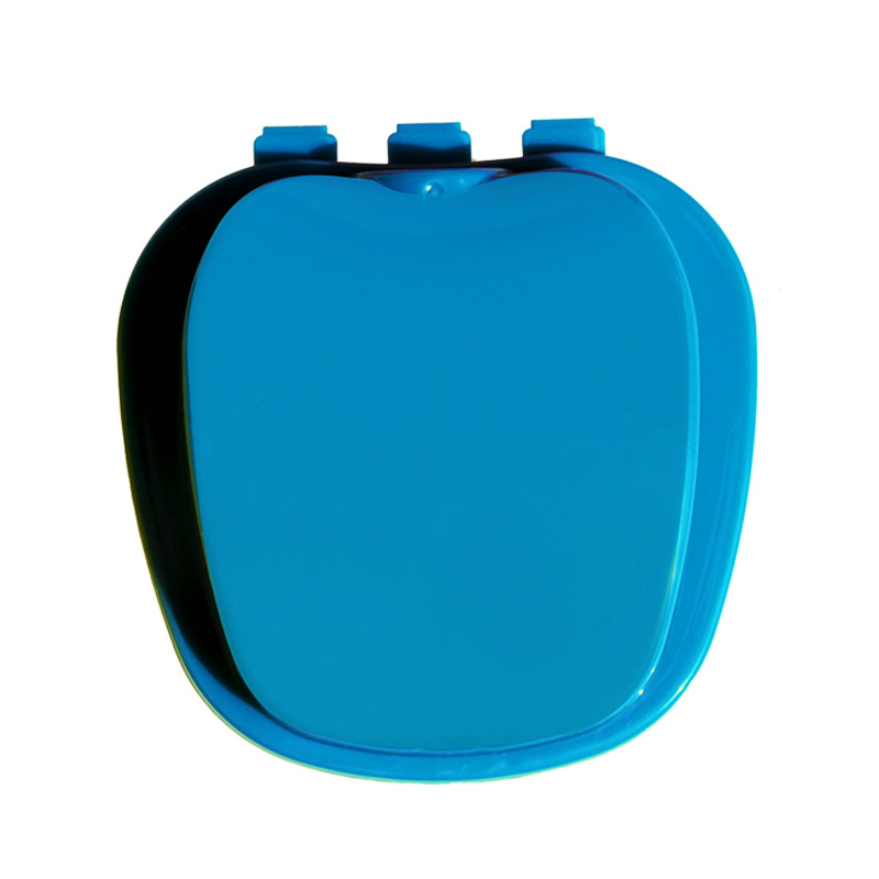 Caja de dientes Caja de dientes de manzana Caja de dentaduras de plástico Caja de dentaduras molares Caja de retención Caja de PP Caja de dentaduras postizas