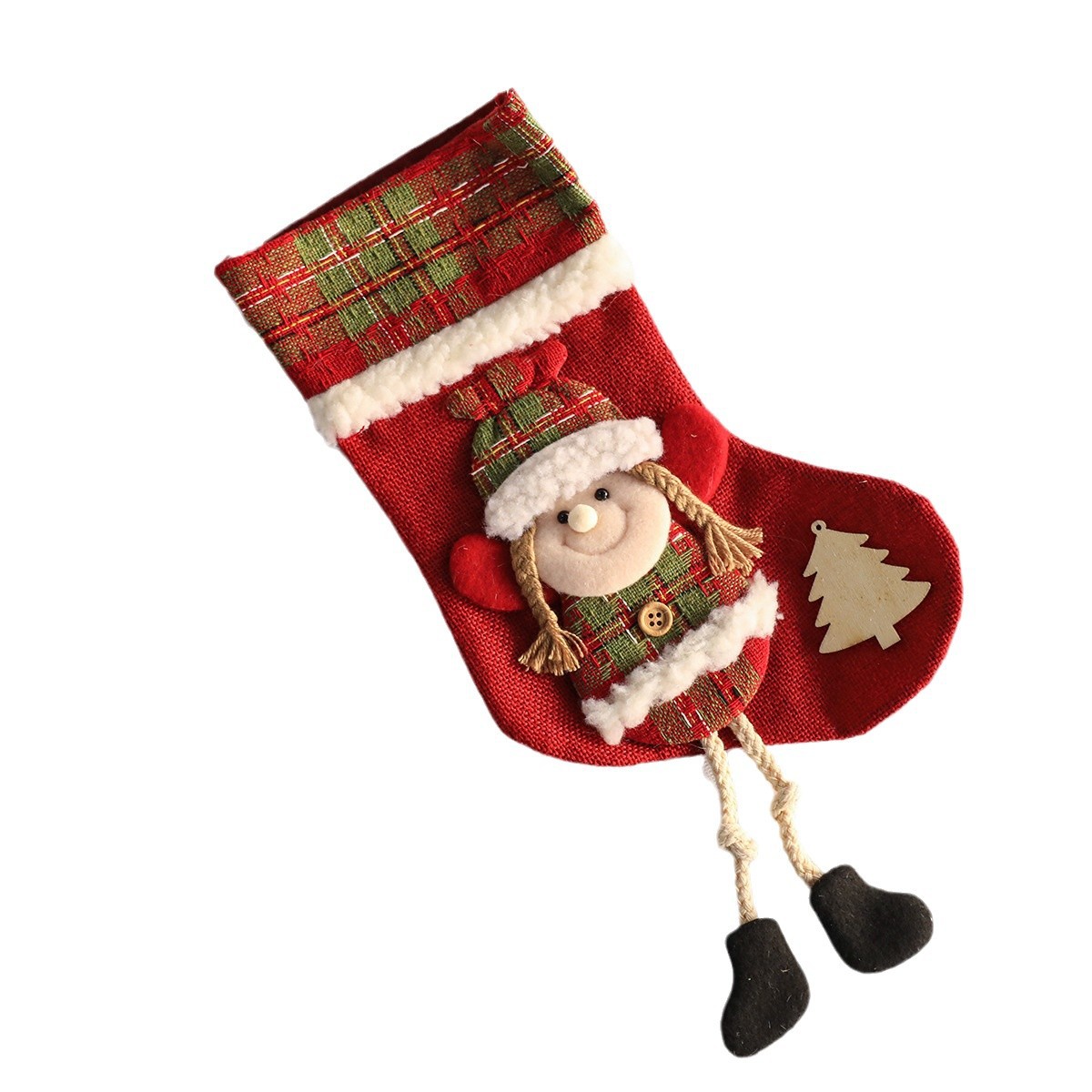 [Selección exclusiva] decoraciones de Navidad Santa colgante colgante de peluche calcetines de Navidad string colgante árbol de Navidad