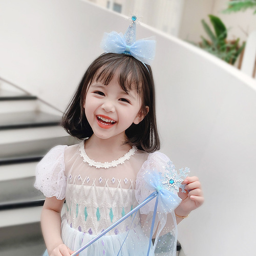 Frozen Hair Accessories Set Children's Magic Wand Hair Clip Headwear Baby Girl Baby Elsa Princess Crown Hair Clip
