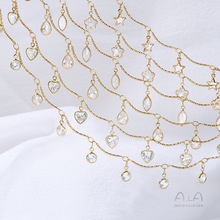 ����ɫ14K������ʯ����ˮ�������С������朗ldiy�ֹ��Ʒɢ�