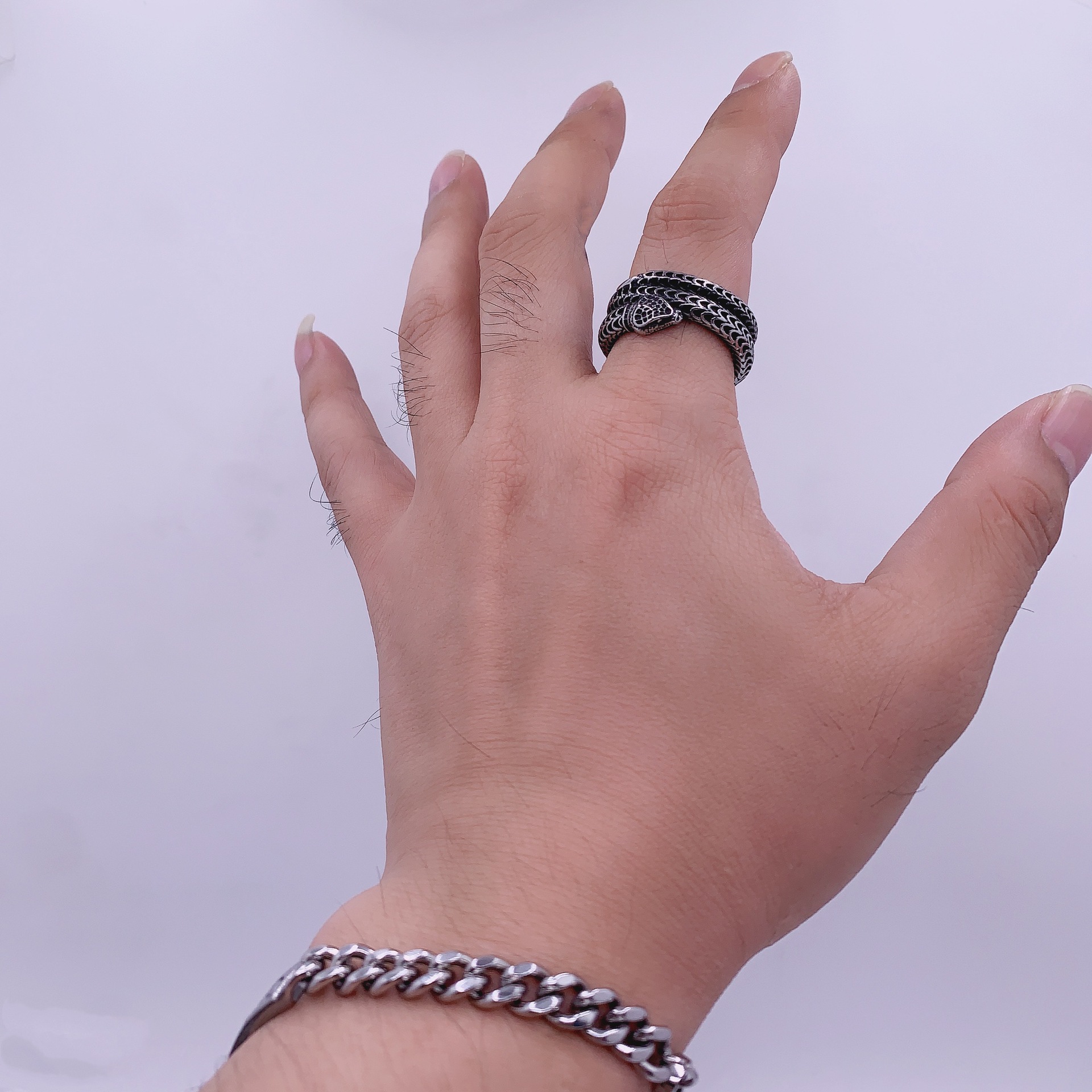 17g Weight Rings Classification Hip-Hop Solid Color 304 Stainless Steel Polishing Men's Rings