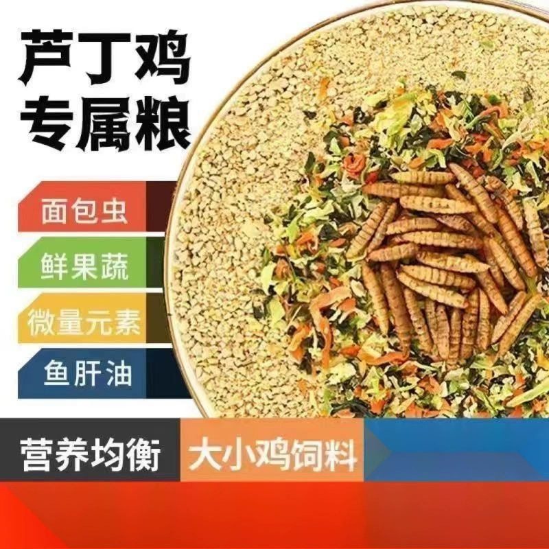 Специальный корм для перепелов, стартовый корм для несушек и выводящих, смешанный с сушеными насекомыми, зернами и сушеными овощами.