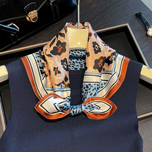 2025新款百搭女士真丝丝巾薄款透气高级感小方巾经典印花气质方巾