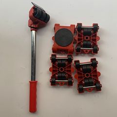 New 5-Piece Plastic Wheel Furniture Mover Heavy-Duty Transporter Smooth Roller Moving Tool