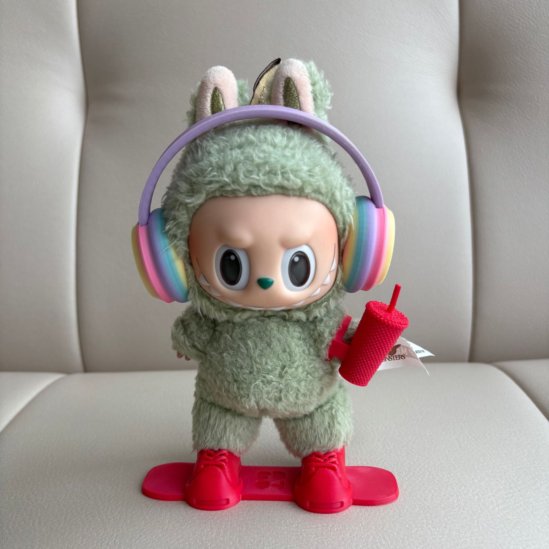 Explosiva transfronteriza labubu17 cm tela tela tela de tela tela de tela de snowboard con impresión 3d accesorios de tabla de snowboard adornos colgantes de juego de moda