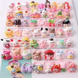 可爱宝宝多色卡通树脂儿童戒指甜美花朵手饰速卖通热卖哑光指环