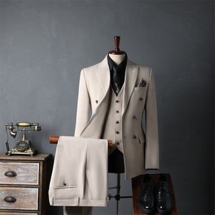 Best Man Clothing Group Clothing Brothers Clothing Autumn and Winter Wedding Suit Men's Brothers Clothing Dress Vest Three-Piece Suit suit