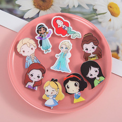ins American cute children's brooch cartoon girl pin school bag pendant badge girl princess accessories patch