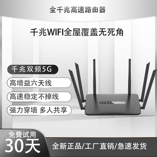 Factory wholesale Gigabit 100 m Port router household 5G dual-frequency high-speed wifi through-wall wireless router