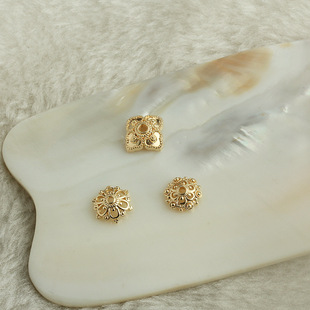 14k����ɫ�U�����껨�λ��� diy�ֹ��Ʒ��� ��â�ǻ�ñ������