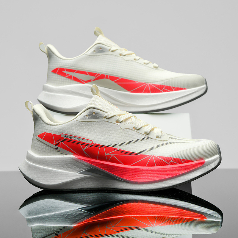 Year of the Horse Limited Edition Red Rabbit 9Pro Running Shoes for Men, Shock Absorbing, Lightweight, for High School Entrance Exam Physical Testing, Speed Training, Professional Sports Shoes
