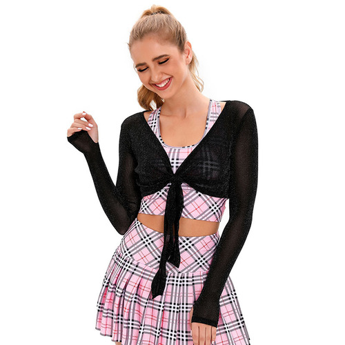 2024 new long-sleeved yoga tops for women, short sports running training fitness cover-ups breathable mesh t-shirts