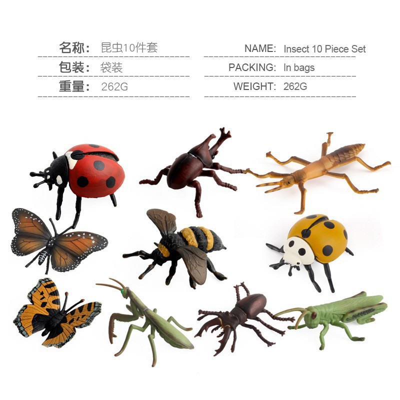 Sólido artificial abeja araña mariposa Naruto ciempiés insecto modelo animal juguete de los niños arena bandeja Decoración