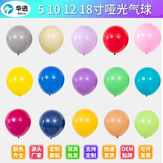 跨境批发5寸10寸12寸18寸哑光气球生日派对婚庆装饰亚光访美气球