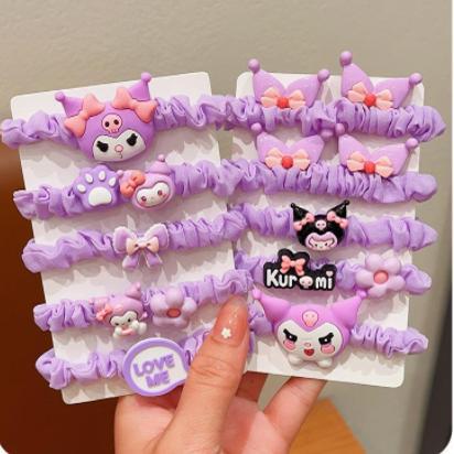 lindas cuerdas de cabeza de Kulomi niñas anillo de cabello dulce de alto valor facial cuerdas de cabello de niñas atar cabello correa de goma anillo de intestino delgado