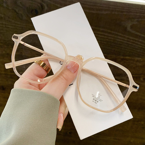 Side glitter model Xiaohongshu live broadcast model TR90 glasses frame anti-blue light frame plain eyes M3701