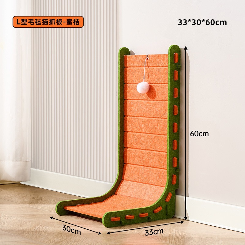 Mayorista L-shaped vertical gato agarre placa engrosada resistente al desgaste no descascar gato agarre placa de pared gato juguete