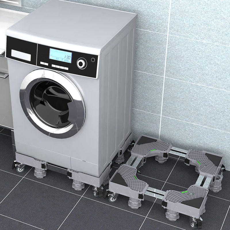 Base de la lavadora Rack de almacenamiento universal Soporte de rodillo Haier Refrigerador Soporte de rueda universal móvil Almohadilla Estante de pierna alta