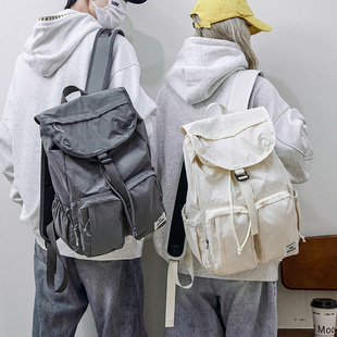 Korean Style College Student Backpack Men's 2024 New Arrival Casual Backpack Trendy Brand Fashionable Japanese Style Large Capacity Multi-pocket Schoolbag