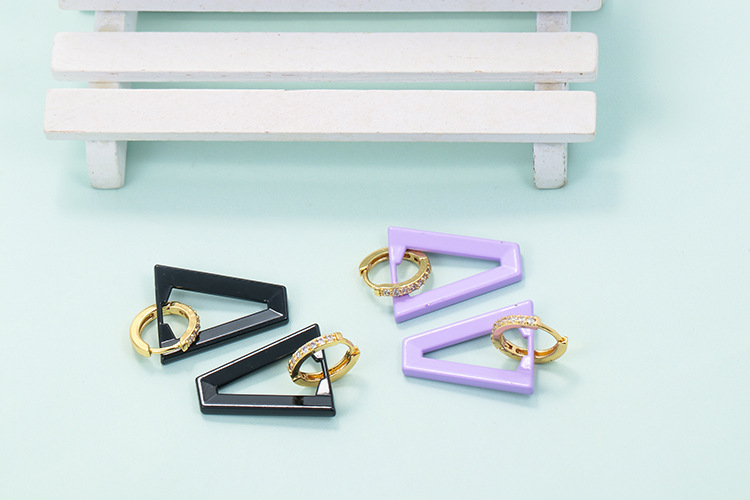 Earrings Classification Housewarming, Anniversary, Business, Wedding, Travel, Birthday, Festival Occasion Fashion Irregular Trapezoidal Hollow Copper Earrings