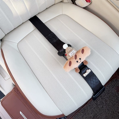 belt for pregnant women, anti-belly strangulation, Car seat belt - three-point-anti-strangling-safety-belt-black-and-hot-dog-brown-hat