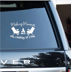 Making memoriesキャンプファイヤーピクニック椅子ビニールオフロード車のトレーラー装飾デカール自己接着SV86