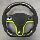 Applicable to Tesla Model 3/Y modified carbon fiber steering wheel upgrade suede soybean D-type steering wheel