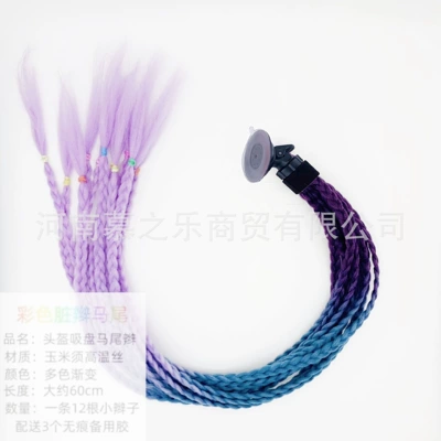 Braids Electric Vehicle Delivery — Motosiklet dəbilqələri - purple-lake-blue-light-purple-gradient-large-suction-cup