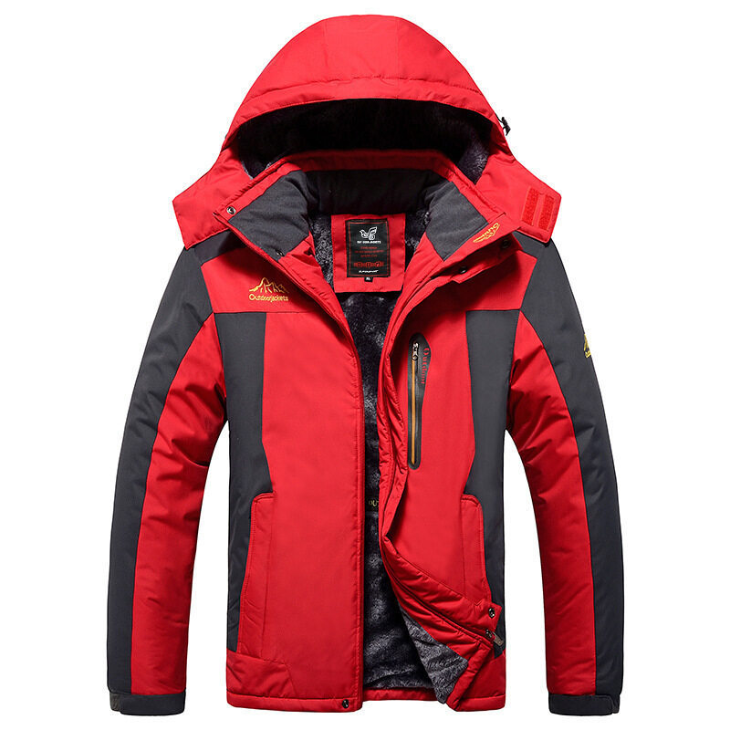 Chaqueta de algodón gruesa con forro polar para otoño e invierno, estilo casual, cálida, para hombre, talla extra grande, para actividades al aire libre. image 3