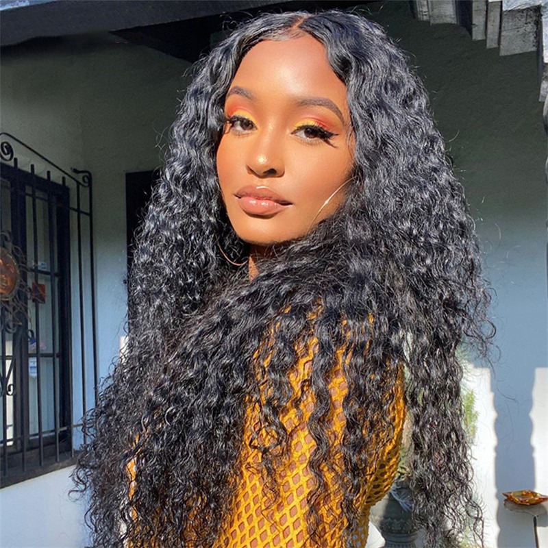 Pequeña cabeza explosiva de tubo de bobinado africano, peluca de cabeza completa, peluca de cabello rizado larga, dulce y caliente, europea y americana