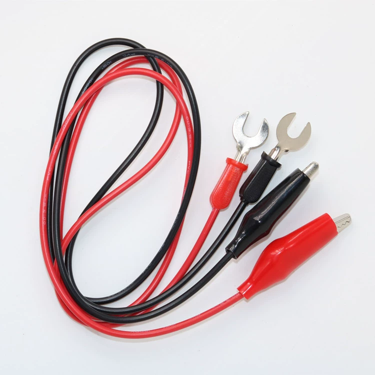 Вставка 6 мм в тестовую линию зажима типа «крокодил» Красный и черный провод вилки динамик аудио провод штекер подключение