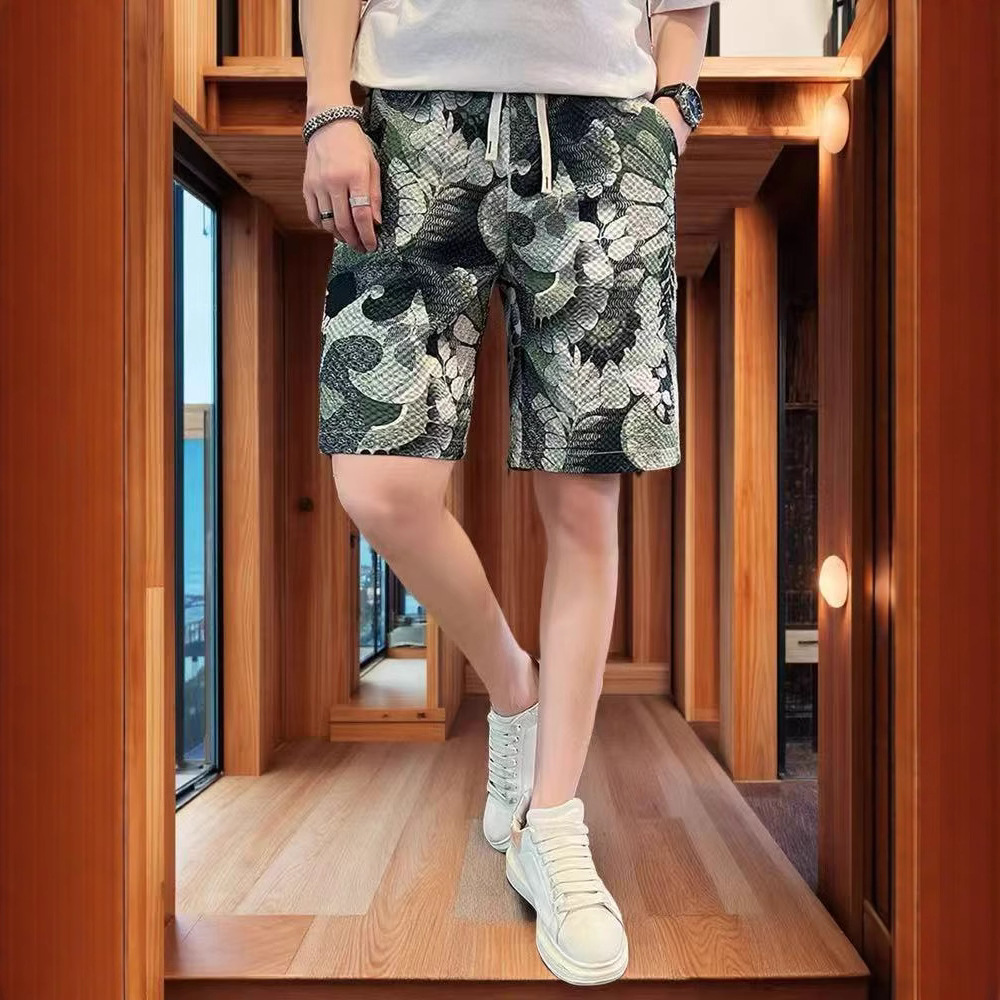 Men's Printed Shorts Summer Design Lightweight Breathable Loose Fit 4-Inch Inseam Casual Athletic Shorts_viptrois.com