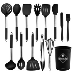 シリコン料理道具セットキッチン料理シャベルスプーン焙煎ツールシャベル13点セット収納桶クロスボーダー