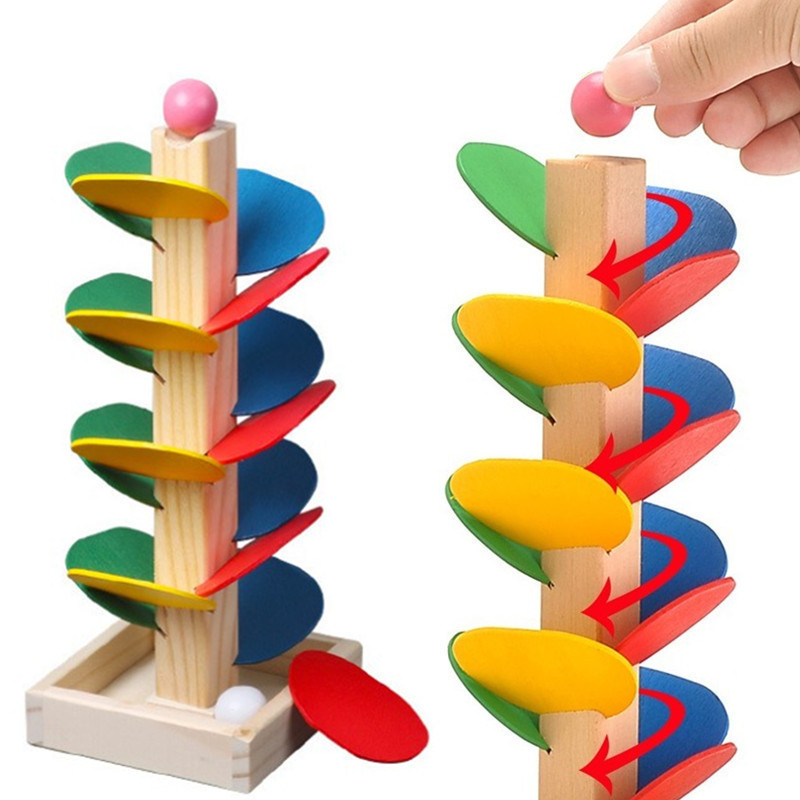 Weiweihu hojas de madera, bolas, rompecabezas divertidos para niños, ensamblar bloques de construcción, entrenamiento de concentración para bebés, juguetes educativos