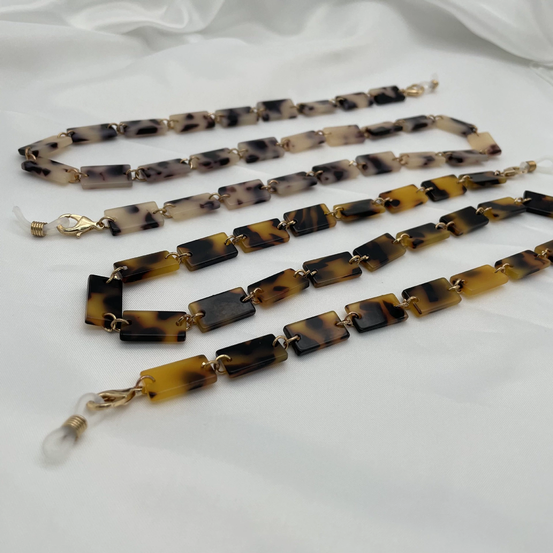 2021 трансграничный геометрический многоцветный леопардовый принт ацетат акриловые устойчивые к падению очки цепочка маска веревка ремешок