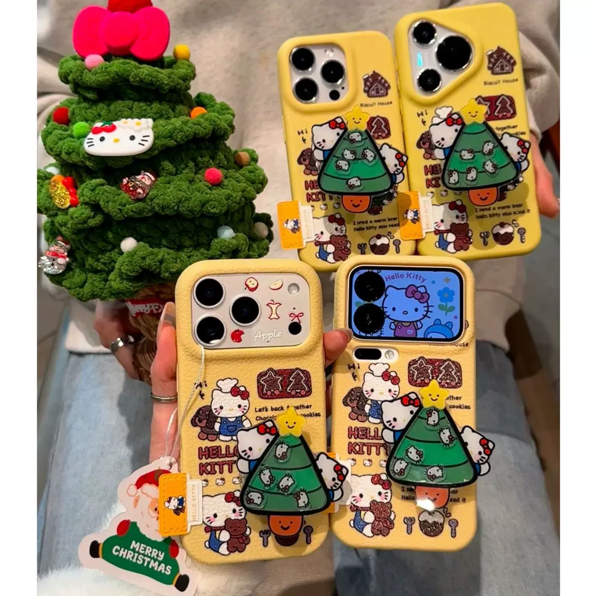 圣诞树小狗KT适用苹果17手机壳16promax防摔15Pro全包13/14保护套