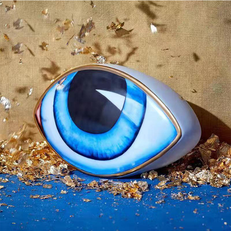 1155g Weight Ornaments Home Textiles & Decor Type Ornaments Classification 1 Piece Quantity Daily Occasion ceramics Material Eye Pattern Casual Style Casual Eye Ceramics Ornaments Artificial Decorations 10