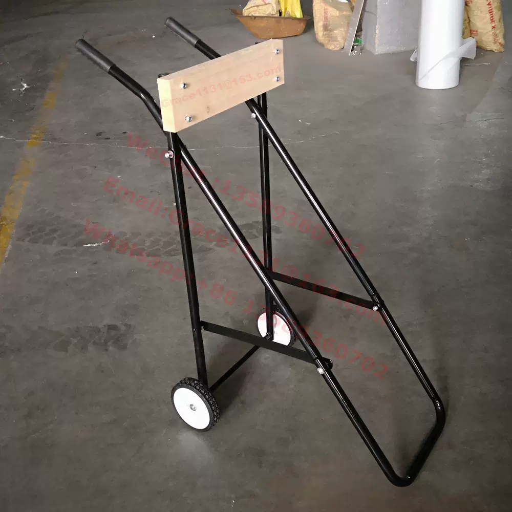 定制折叠式船马达悬挂拖车 发动机外挂支架手推车 马达搬运工具车