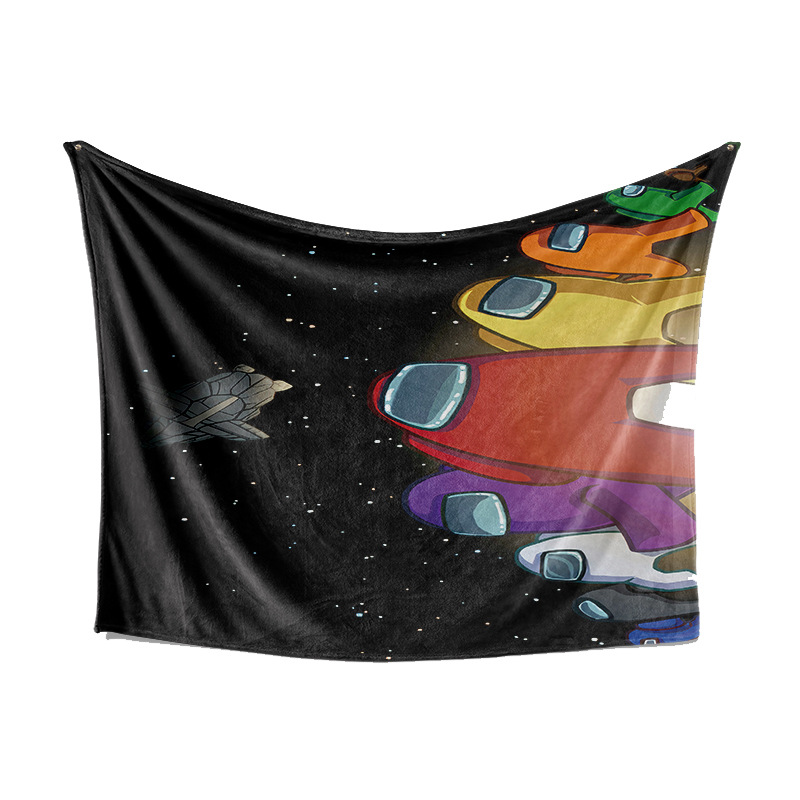 3D digital printed flannel blanket thickened cover_voghion.com